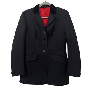 Harry Hall Hunt Coat Jacket Womens Sz 4 Black Lightweight Equestrian Riding Show